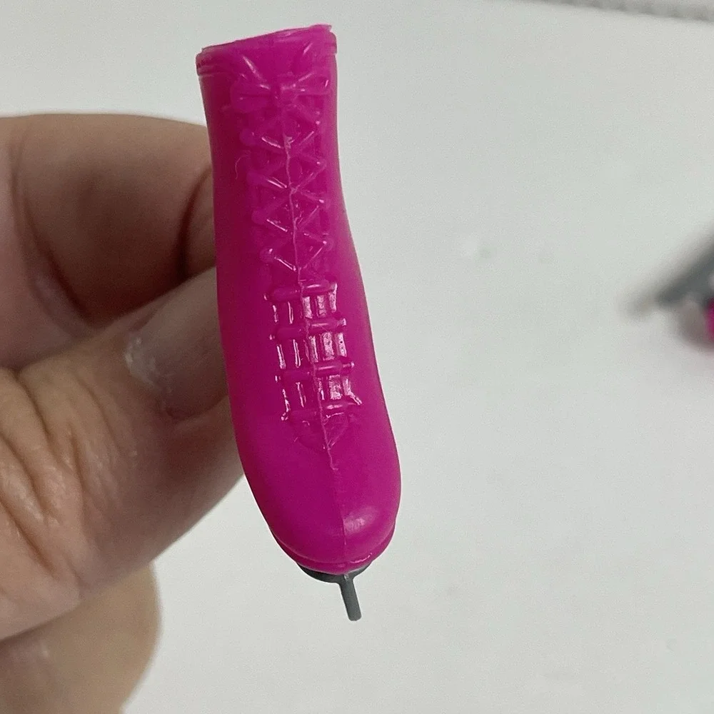 Vintage Barbie Hot Pink Ice Skates Marked China